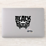 Black Panther | Panther Head Typography Graphic Sticker