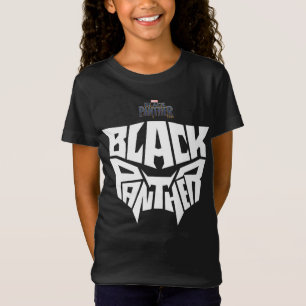 Black Panther Panther Head Typography Graphic T-Shirt