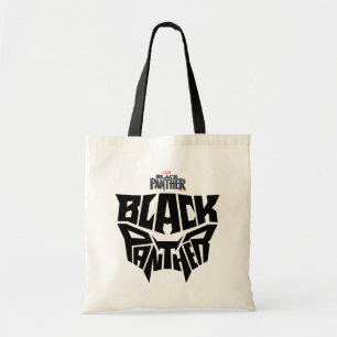 Black Panther Panther Head Typography Graphic Tote Bag