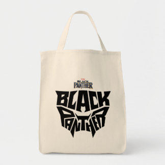 Black Panther | Panther Head Typography Graphic Tote Bag