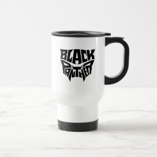 Black Panther   Panther Head Typography Graphic Travel Mug