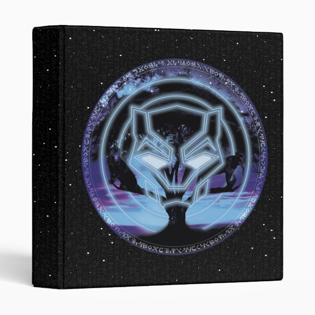 Black Panther | Panther Symbol & Wawa Tree 3 Ring Binder (Front/Spine)