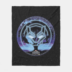Black Panther   Panther Symbol & Wawa Tree Fleece Blanket