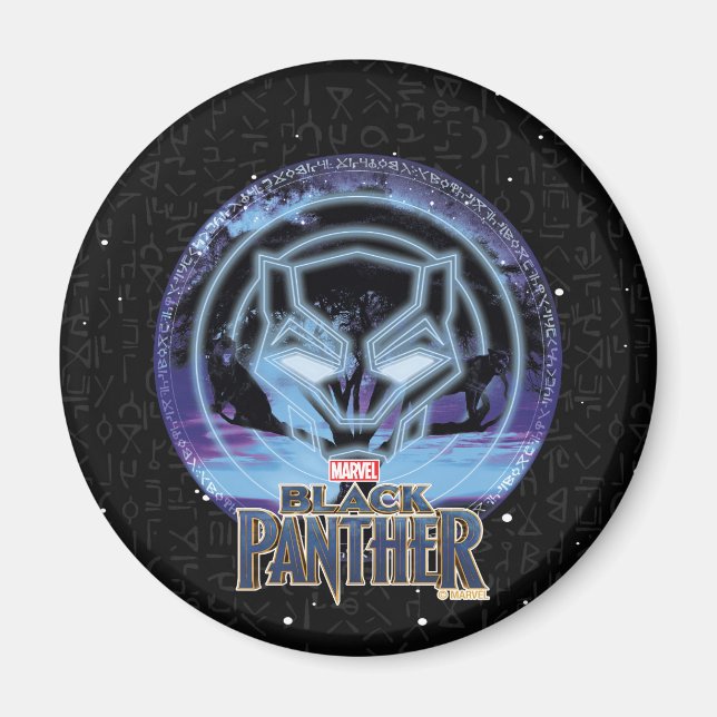 Black Panther | Panther Symbol & Wawa Tree Magnet (Front)