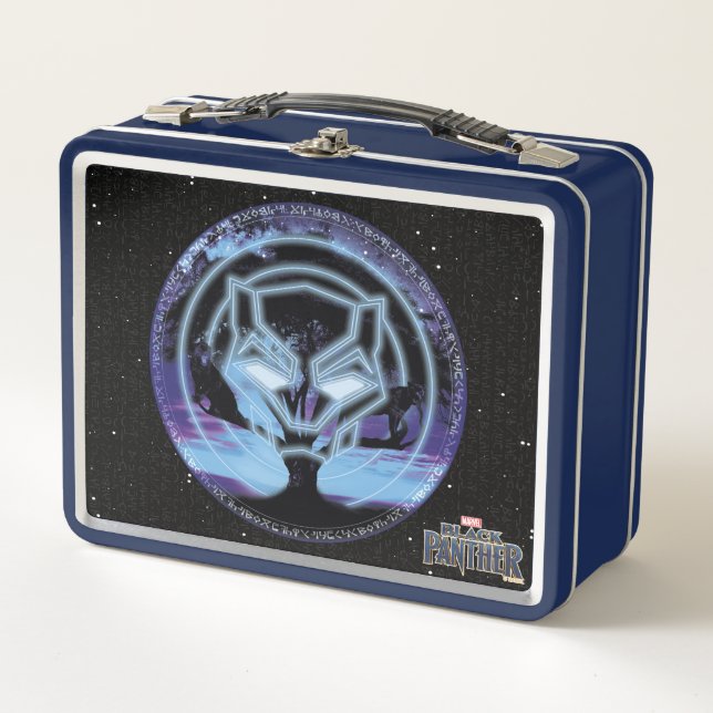 Black Panther | Panther Symbol & Wawa Tree Metal Lunch Box (Front)