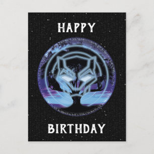 Black Panther Panther Symbol & Wawa Tree Postcard