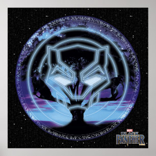 Black Panther Panther Symbol & Wawa Tree Poster