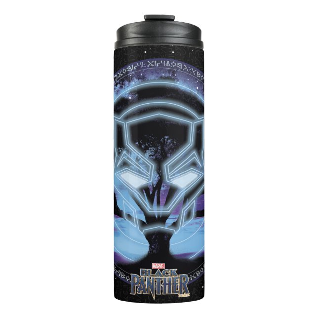 Black Panther | Panther Symbol & Wawa Tree Thermal Tumbler (Front)