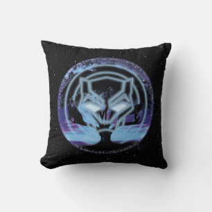 Black Panther   Panther Symbol & Wawa Tree Throw Pillow
