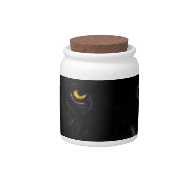 Black Panther Panthera Candy Jar (Front)