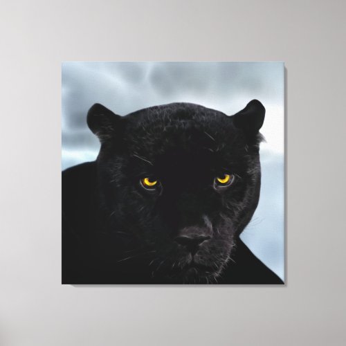 Black Panther Panthera Canvas Print