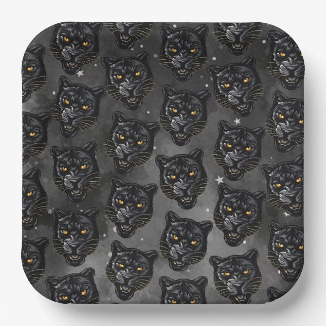 Black Panther Paper Plates (Front)