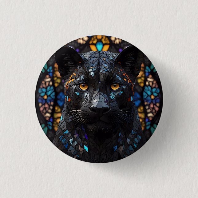 Black Panther Portrait  Button (Front)