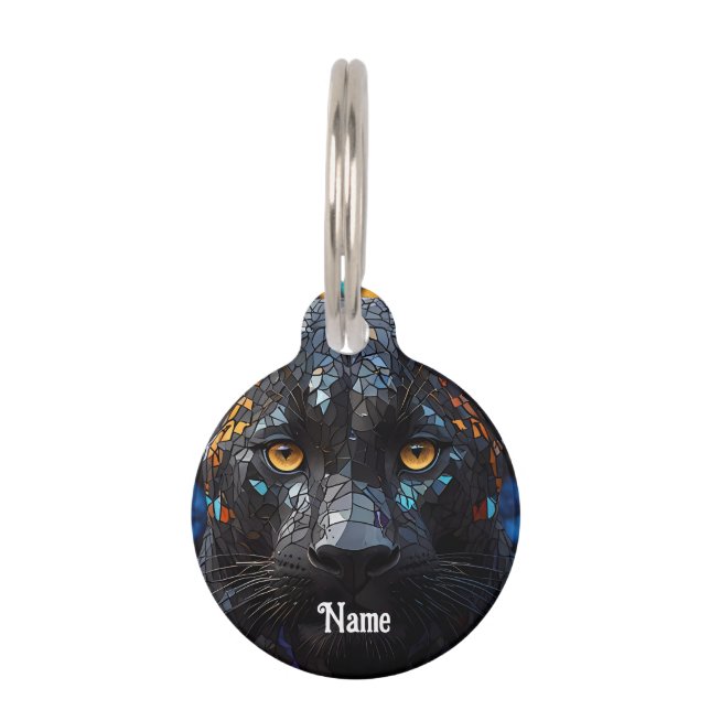 Black Panther Portrait  Pet ID Tag (Front)