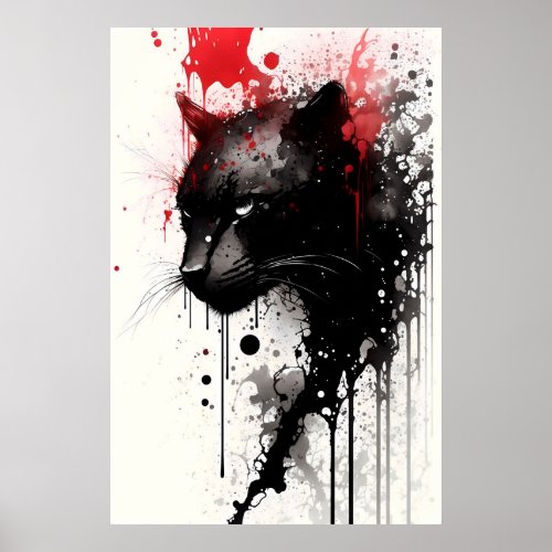 Black Panther Portrait Poster