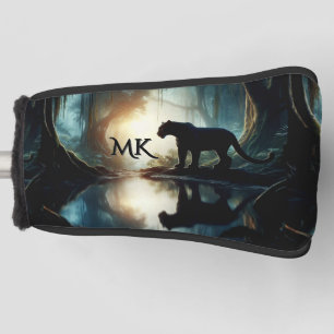 Black Panther Reflected in Water Monogram Golf Head Cover
