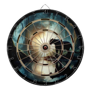 Black Panther Reflected in Water Regulation Dart Board