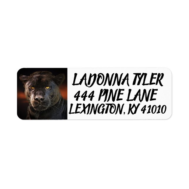BLACK PANTHER RETURN ADDRESS LABELS (Front)