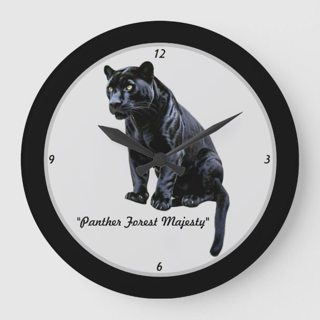 "Black Panther Scene" Large Clock (Front)