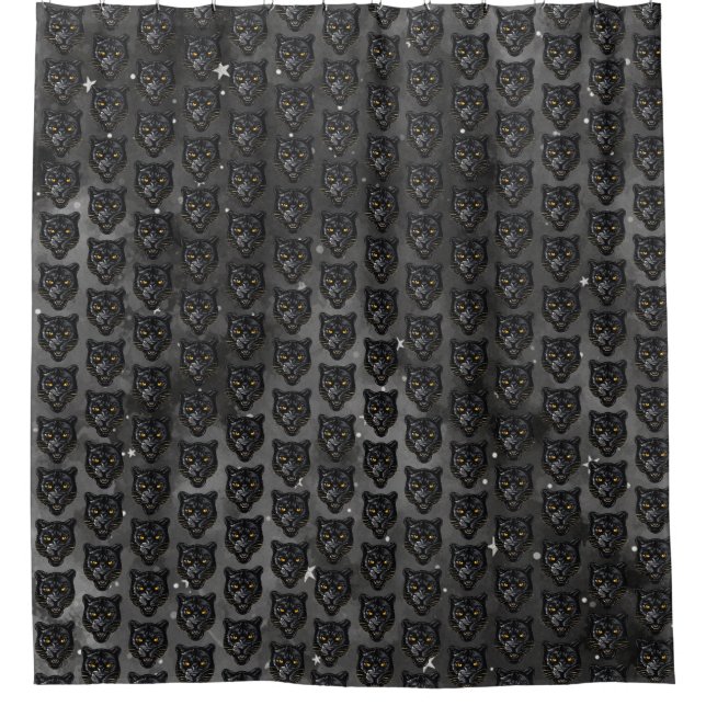 Black Panther Shower Curtain (Front)
