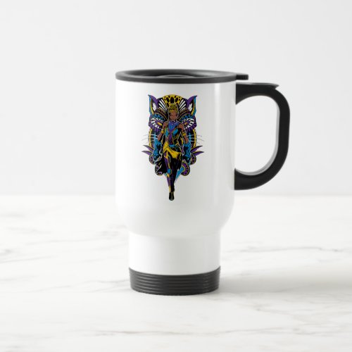 Black Panther  Shuri With Tribal Panther Travel Mug