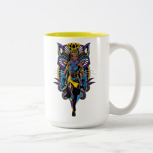 Black Panther  Shuri With Tribal Panther Two_Tone Coffee Mug