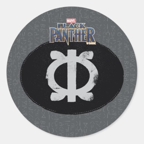 Black Panther  Shuris Wawa Aba Adinkra Symbol Classic Round Sticker