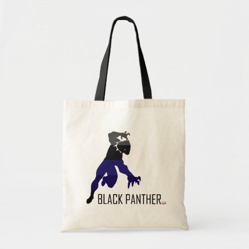 Black Panther Silhouette Color Block Tote Bag