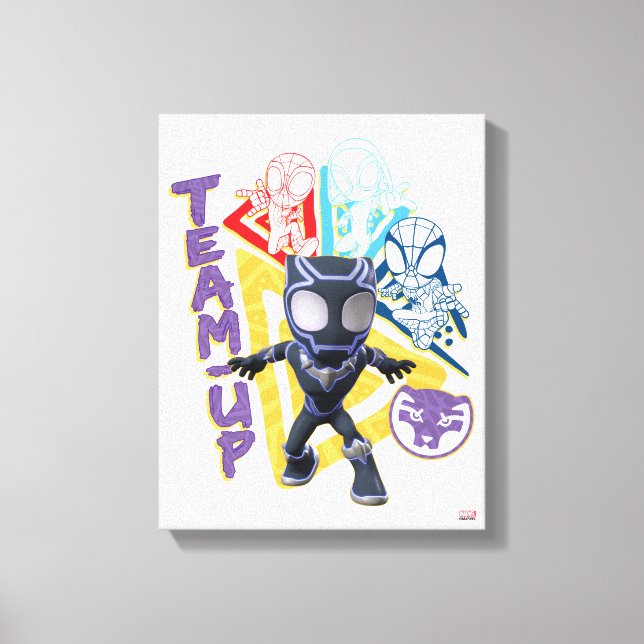 Black Panther & Spidey Team "Team-Up" Canvas Print (Front)