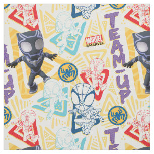 Black Panther & Spidey Team "Team-Up" Fabric