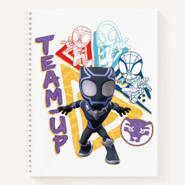 Black Panther & Spidey Team "Team-Up" Notebook (Front)