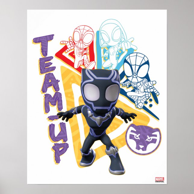 Black Panther & Spidey Team "Team-Up" Poster (Front)