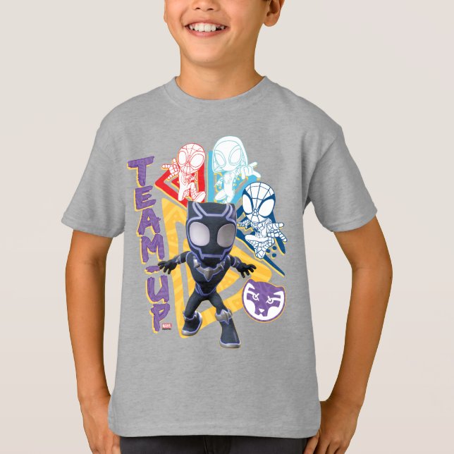 Black Panther & Spidey Team "Team-Up" T-Shirt (Front)