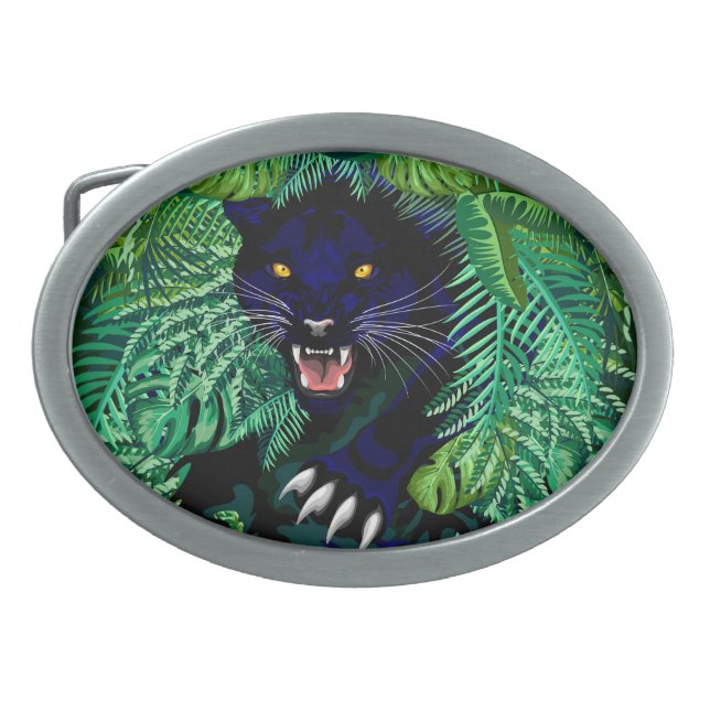 Black Panther Spirit of the Jungle Belt Buckle (Front)