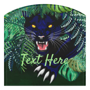 Black Panther Spirit of the Jungle Door Sign