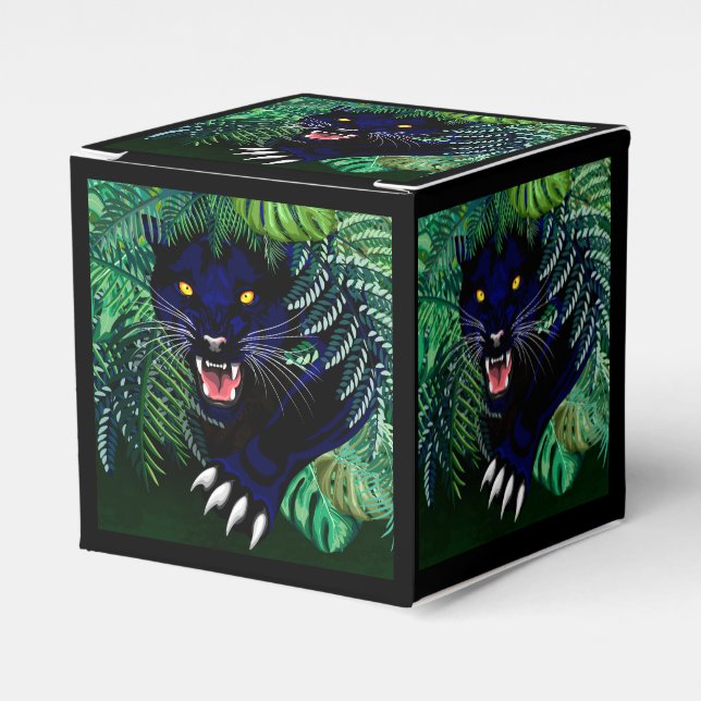 Black Panther Spirit of the Jungle Favor Boxes (Front Side)