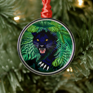 Black Panther Spirit of the Jungle Metal Ornament