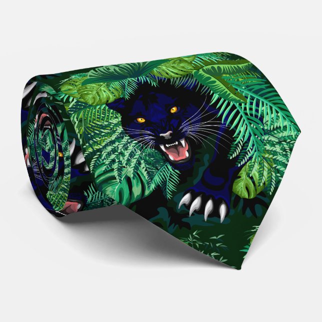 Black Panther Spirit of the Jungle Neck Tie (Rolled)