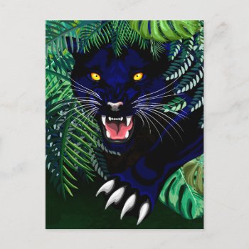 Black Panther Spirit Of The Jungle Postcard by Bluedarkat at Zazzle