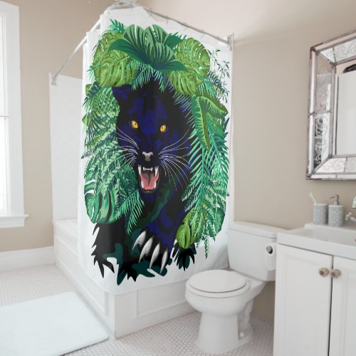 Black Panther Spirit of the Jungle Shower Curtain