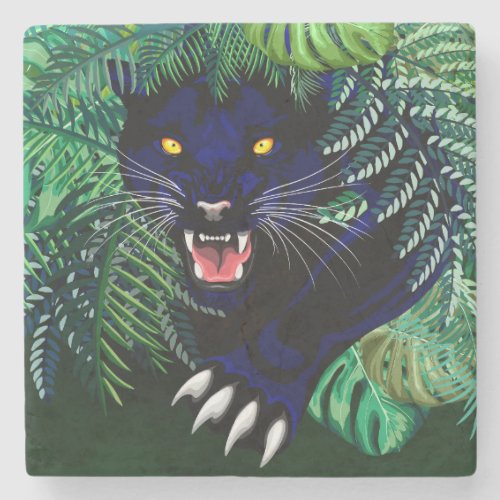 Black Panther Spirit of the Jungle Stone Coaster