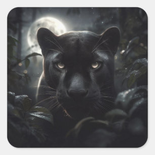 Black Panther Square Sticker