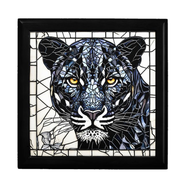 Black Panther Stained For Animal Lovers Gift Box (Front)