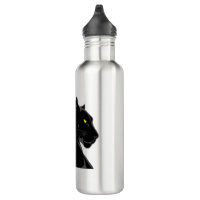 black panther stainless steel water bottle, Zazzle