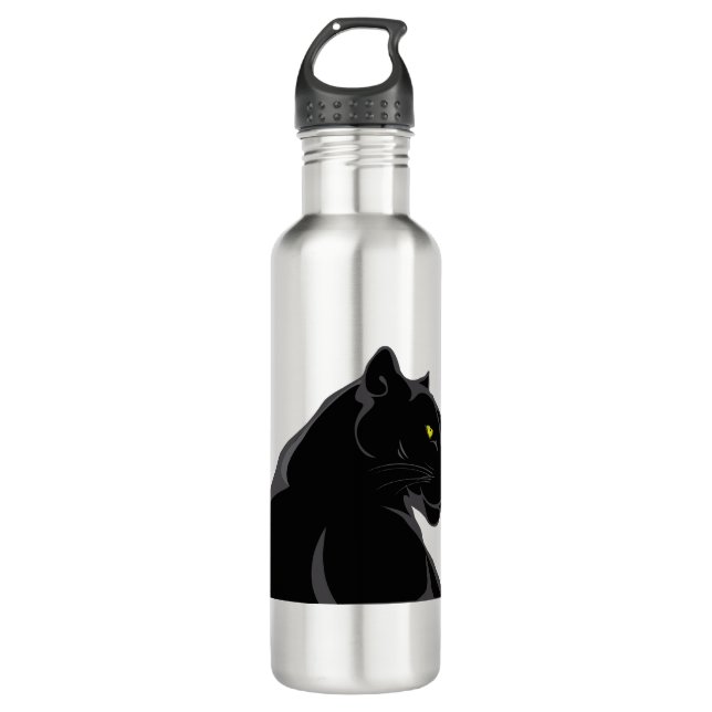 black panther stainless steel water bottle (Front)