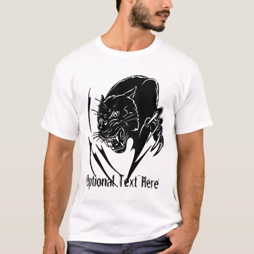 Black Panther T_shirt in Black and White