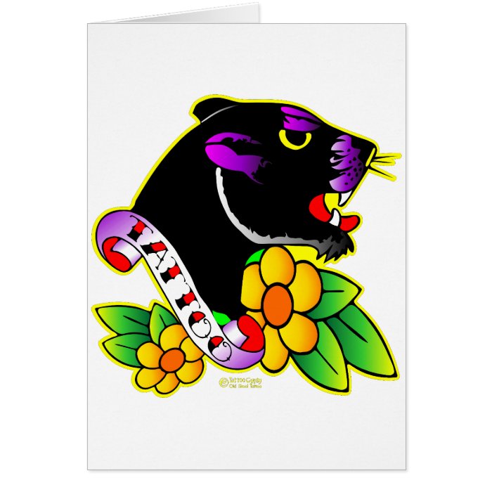 Black Panther Tattoo Cards