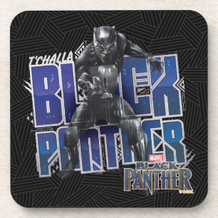 Black Panther T'Challa - Black Panther Graphic Beverage Coaster