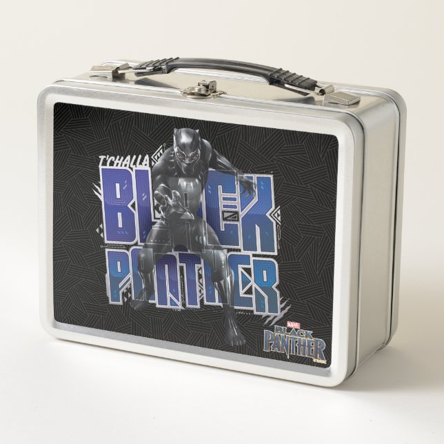 Black Panther | T'Challa - Black Panther Graphic Metal Lunch Box (Front)