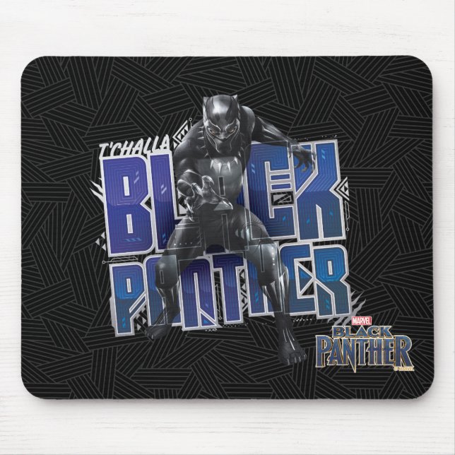 Black Panther | T'Challa - Black Panther Graphic Mouse Pad (Front)